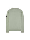 Brushed Cotton Fleece Garment Dyed Crewneck Sweatshirt Sage Green - STONE ISLAND - BALAAN 3