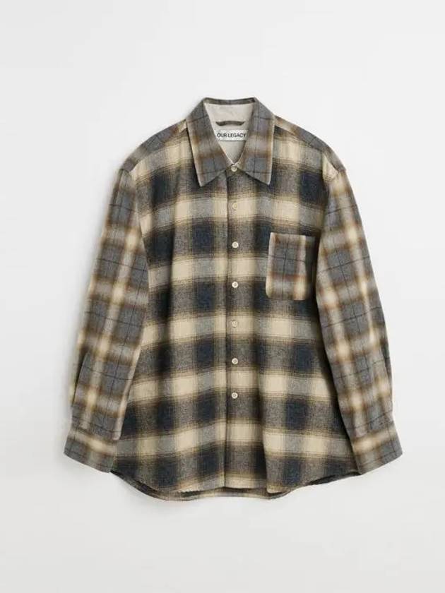 Doyle Check Lagger Flannel Long Sleeve Shirt Grey - OUR LEGACY - BALAAN 2