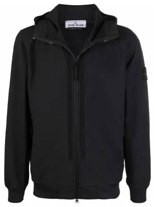 Wappen Patch Soft Shell Hooded Jacket Black - STONE ISLAND - BALAAN 2