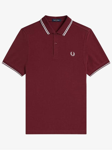 [Fred Perry] Twin Tipped Fred Perry Shirt - Port/White - FRED PERRY - BALAAN 1