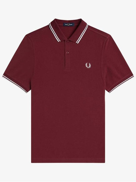 [Fred Perry] Twin Tipped Fred Perry Shirt - Port/White - FRED PERRY - BALAAN 1