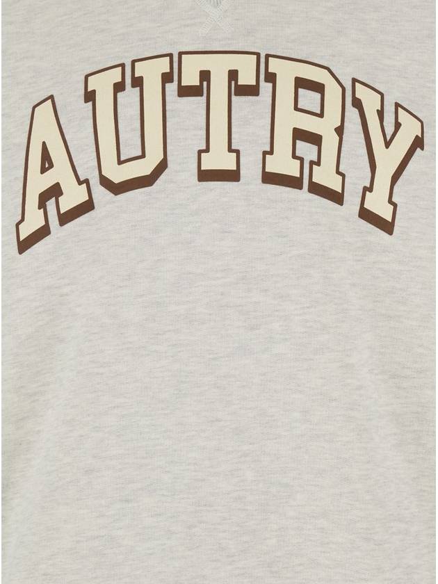 Grey Crewneck Sweatshirt With Logo Print In Jersey Man - AUTRY - BALAAN 3