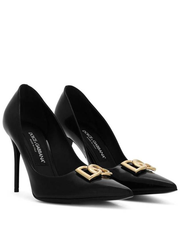 DG Logo Leather Pumps Black - DOLCE&GABBANA - BALAAN 3