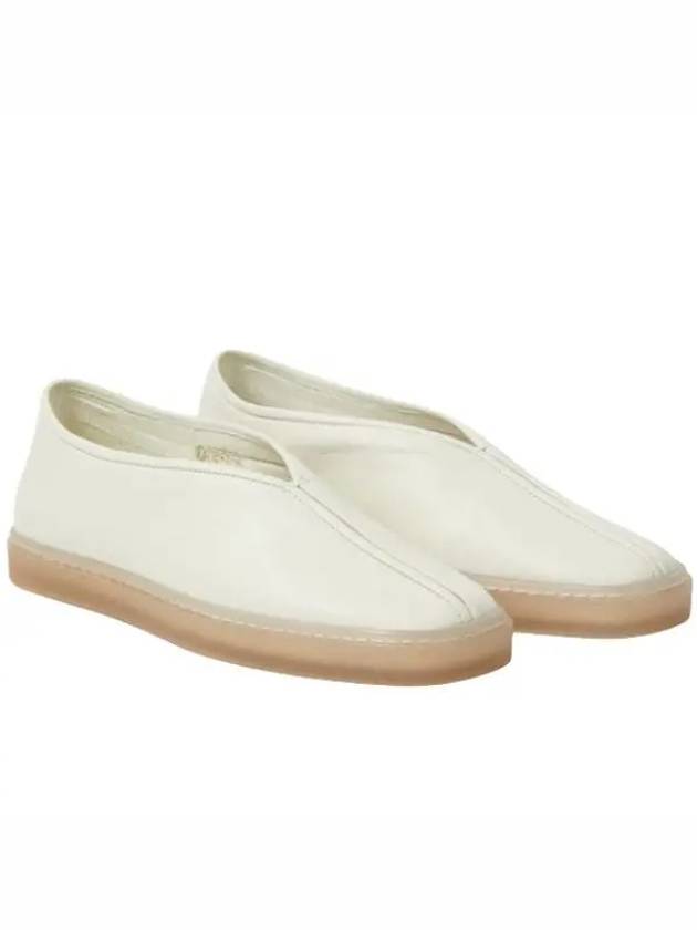 Piped Soft Leather Slip-On White - LEMAIRE - BALAAN 2