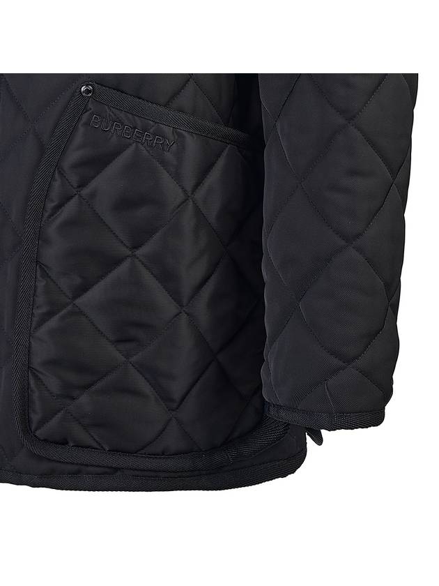 Long Sleeved Quilted Jacket Black - BURBERRY - BALAAN 7