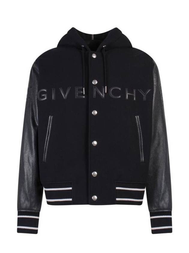 Men's Wool Blend Bomber Jacket Black - GIVENCHY - BALAAN 2