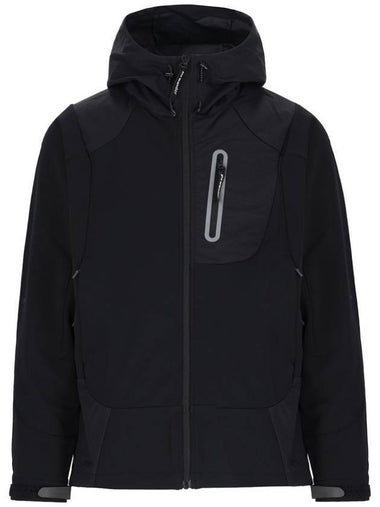 Stretch shell hooded zip up black - AND WANDER - BALAAN 1