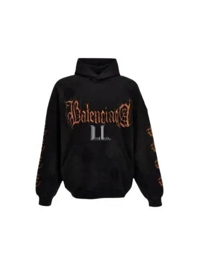 Heavy Metal Cotton Oversized Hoodie Black - BALENCIAGA - BALAAN 2