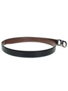 Salvatore Reversible End Belt Black - SALVATORE FERRAGAMO - BALAAN.