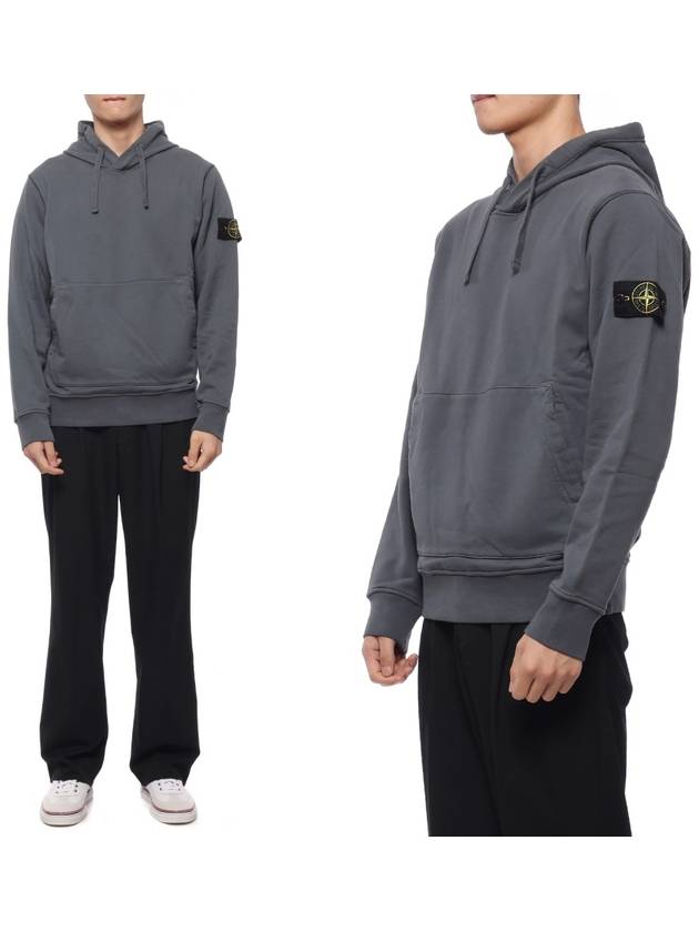 Signature Logo Patch Hoodie Grey - STONE ISLAND - BALAAN 2