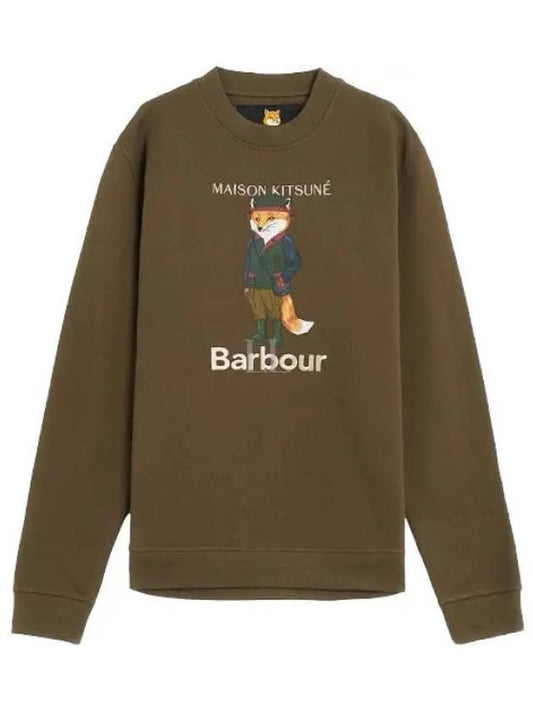 Logo Print Sweatshirt Green - BARBOUR - BALAAN 2