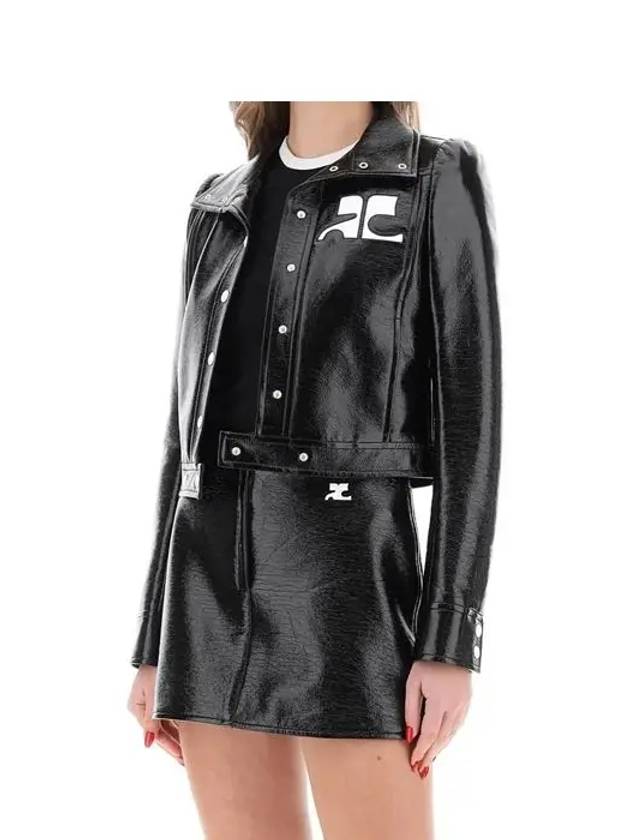 Reedition Vinyl Jacket Black - COURREGES - BALAAN 6