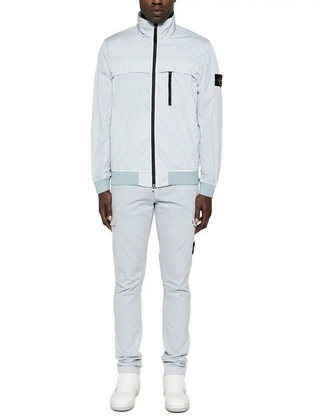 Compass Badge Pleated Windbreaker Blue - STONE ISLAND - BALAAN 3