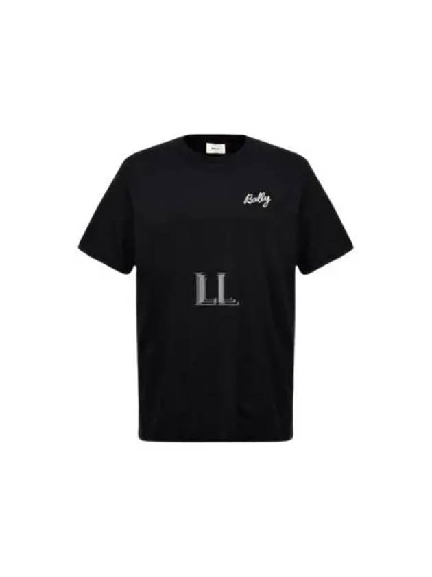 Embroidered Logo Short Sleeve T-Shirt Black - BALLY - BALAAN 2