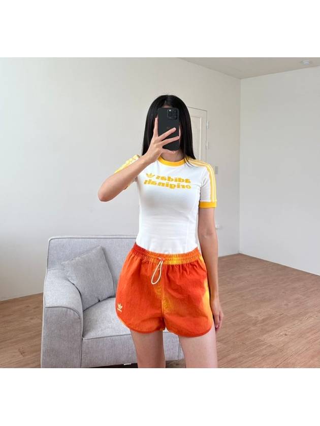 Tight Logo Short Sleeve T-Shirt Yellow White - ADIDAS - BALAAN 4