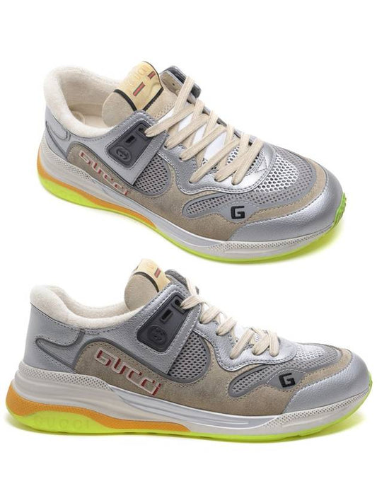 Ultraface Low Top Sneakers Silver Metallic - GUCCI - BALAAN 2