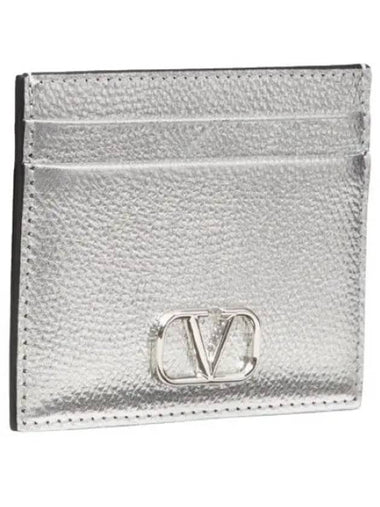 24 4W0P0V32 RFY S13 4W2P0V32 V logo signature metallic card case - VALENTINO - BALAAN 1