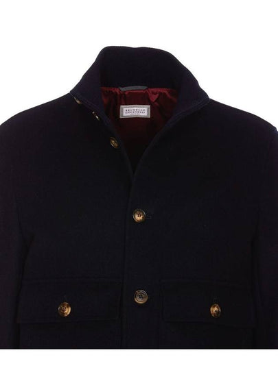 Brunello Cucinelli Navy Wool Down Jacket - BRUNELLO CUCINELLI - BALAAN 2