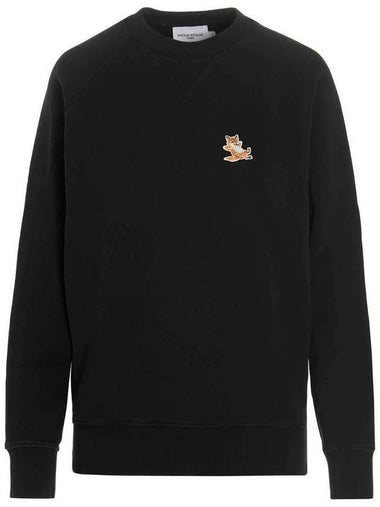 Chillax Fox Patch Classic Sweatshirt Black - MAISON KITSUNE - BALAAN 1