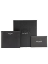 Logo East West Half Wallet Black - SAINT LAURENT - BALAAN 8