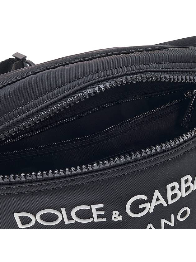 logo print nylon belt bag black - DOLCE&GABBANA - BALAAN.