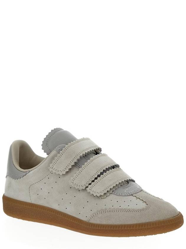 Beth Logo Leather Low Top Sneakers Beige - ISABEL MARANT - BALAAN 3