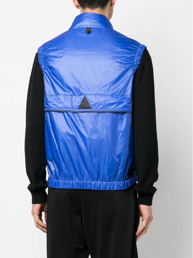 Grenoble Logo Patch Quilted Vest Blue - MONCLER - BALAAN 9