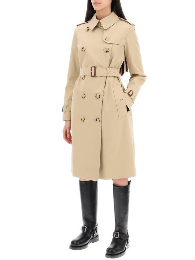 Kensington Heritage Cotton Trench Double Coat Beige - BURBERRY - BALAAN 4