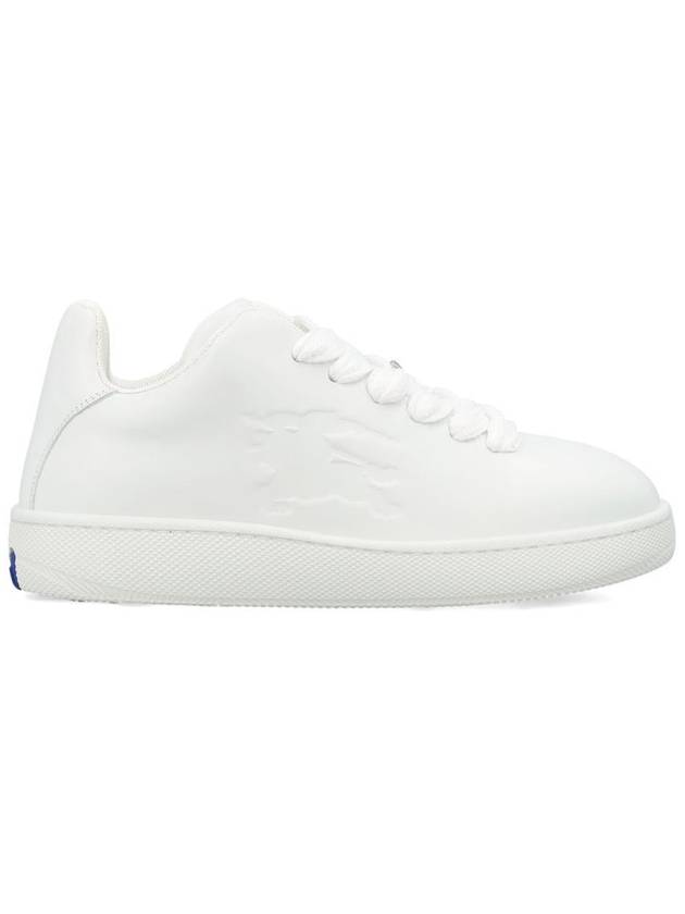 Kids Embossed Logo Leather Sneaker White - BURBERRY - BALAAN 2