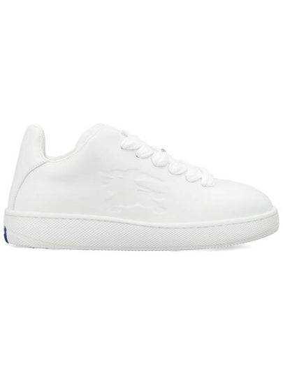 Kids Embossed Logo Leather Sneaker White - BURBERRY - BALAAN 2