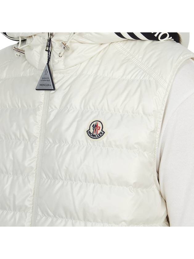 Clai Logo Patch Down Vest White - MONCLER - BALAAN 9