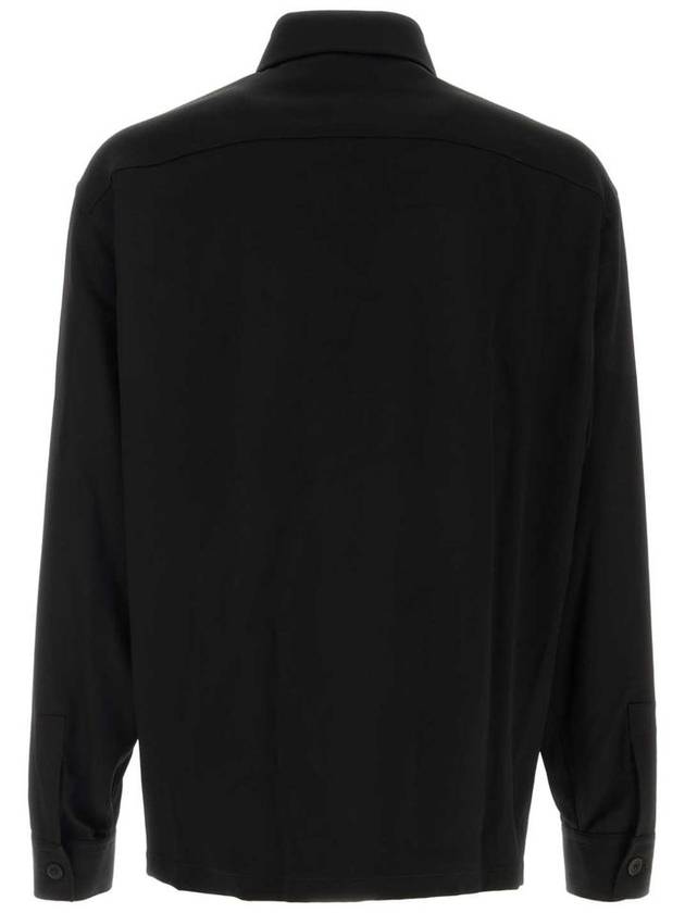 Balmain Wool Shirt With Logo Label - BALMAIN - BALAAN 2