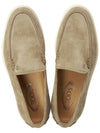 Suede Slipper Loafers Grey - TOD'S - BALAAN 3