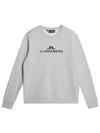 Alpha Crew Neck Sweater Light Grey Melange - J.LINDEBERG - BALAAN 2