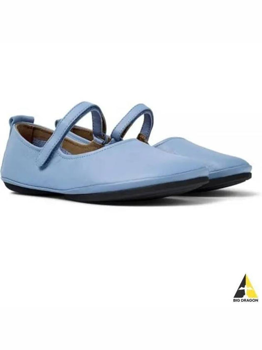 Right Leather Mary Jane Flat Shoes Blue - CAMPER - BALAAN 2