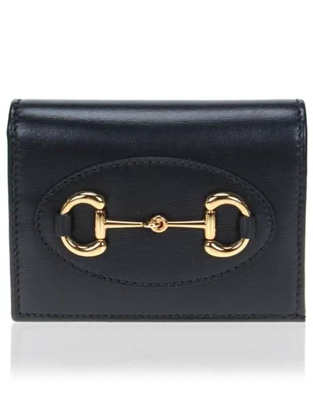 Horsebit 1955 Bi-Fold Card Wallet Black - GUCCI - BALAAN 2