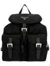 Re Nylon Small Backpack Black - PRADA - BALAAN 1