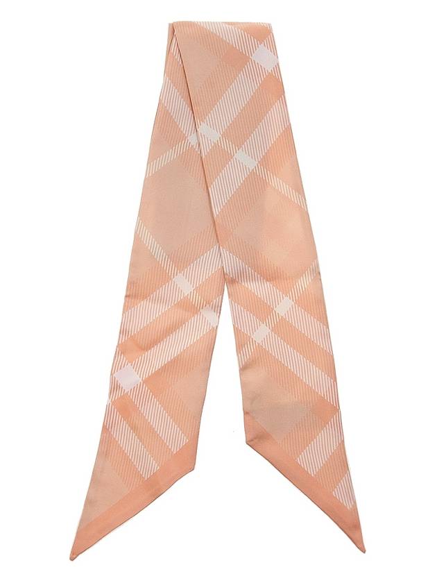 Check Skinny Silk Scarf Pink - BURBERRY - BALAAN 2