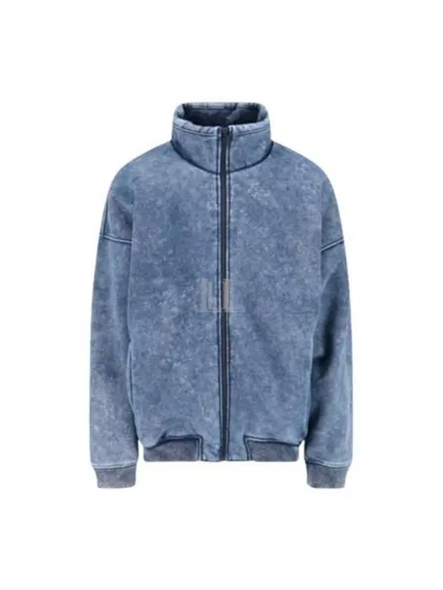 S Batel Teddy Bonded Jersey Zip-Up Jacket Blue - DIESEL - BALAAN 2