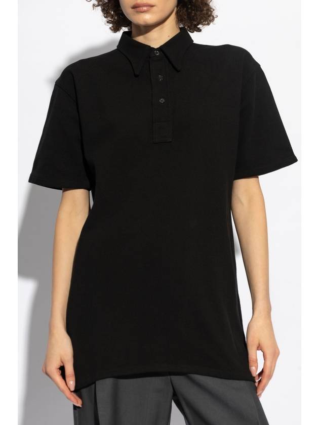 Maison Margiela Cotton Polo, Women's, Black - MAISON MARGIELA - BALAAN 3