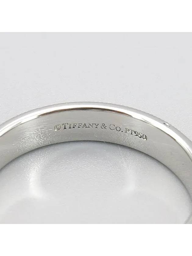 Tiffany PT950 Platinum Milgrain Edge 4mm Band Ring No 17 - TIFFANY & CO. - BALAAN 3