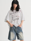 Stripe Linen Loosefit Half Sleeve T Shirt White - SORRY TOO MUCH LOVE - BALAAN 4