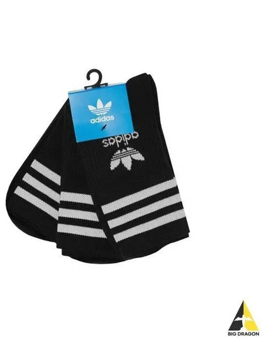 adidas Mid Cut Crew Socks 3P Black White GD3576 - ADIDAS - BALAAN 1