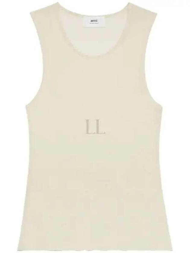 Ride Ribbed Long Tank Sleeveless White - AMI - BALAAN 2