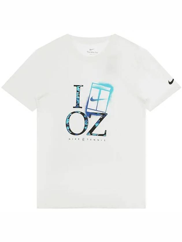 Court Dri Fit OZ Short Sleeve T-Shirt White - NIKE - BALAAN 3