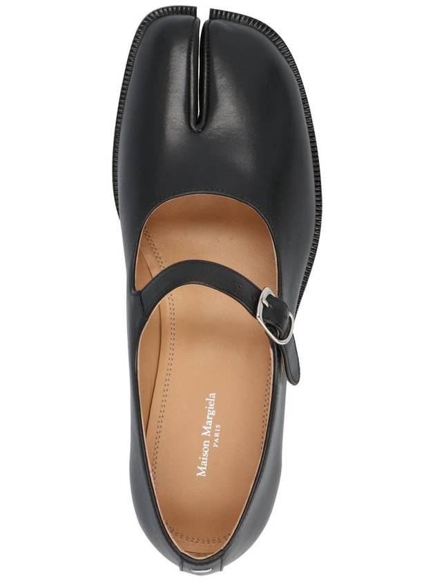 Women's Tabi Calfskin Mary Jane Flat Shoes Black - MAISON MARGIELA - BALAAN 4