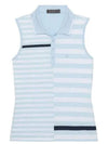 Women's Bold Stripe Tech Jersey Polo Sleeveless Sky - G/FORE - BALAAN 2