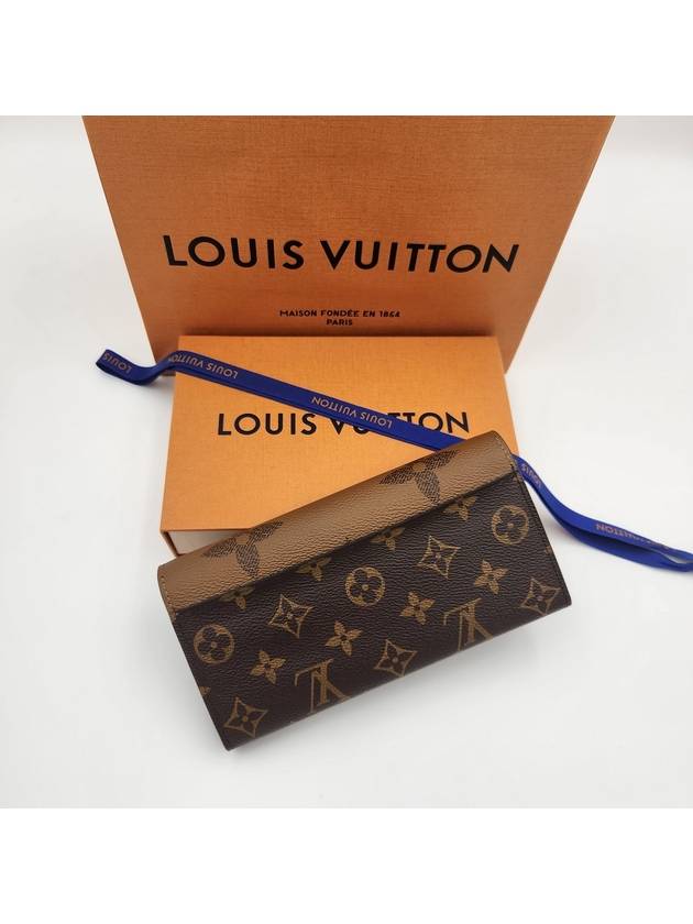 Sarah Monogram Reverse Long Wallet Brown - LOUIS VUITTON - BALAAN 3