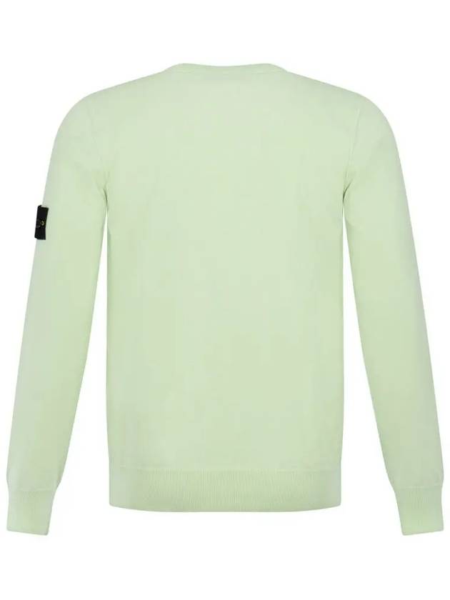 Logo Patch Knit Top Light Green - STONE ISLAND - BALAAN 4