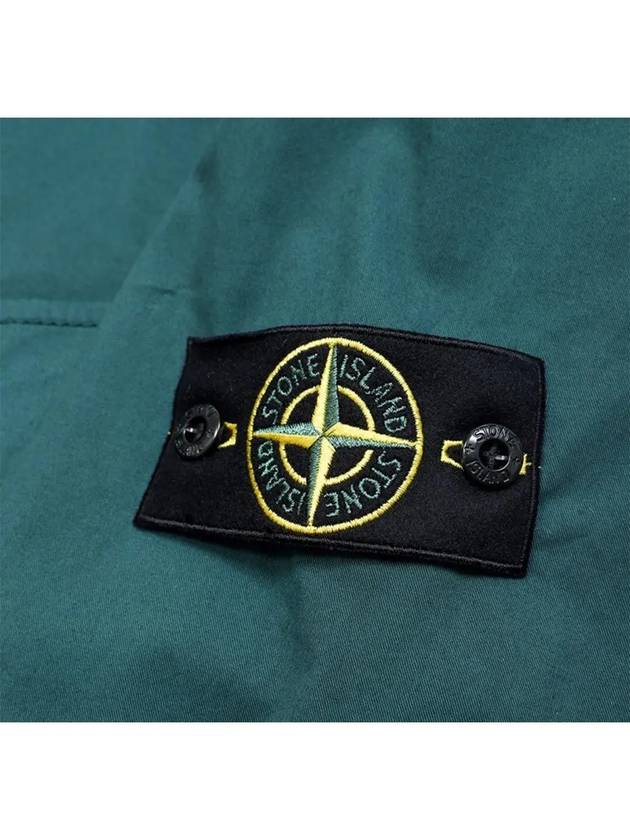 Wappen Patch Double Pocket Cotton Zip-Up Jacket Bottle Green - STONE ISLAND - BALAAN 5